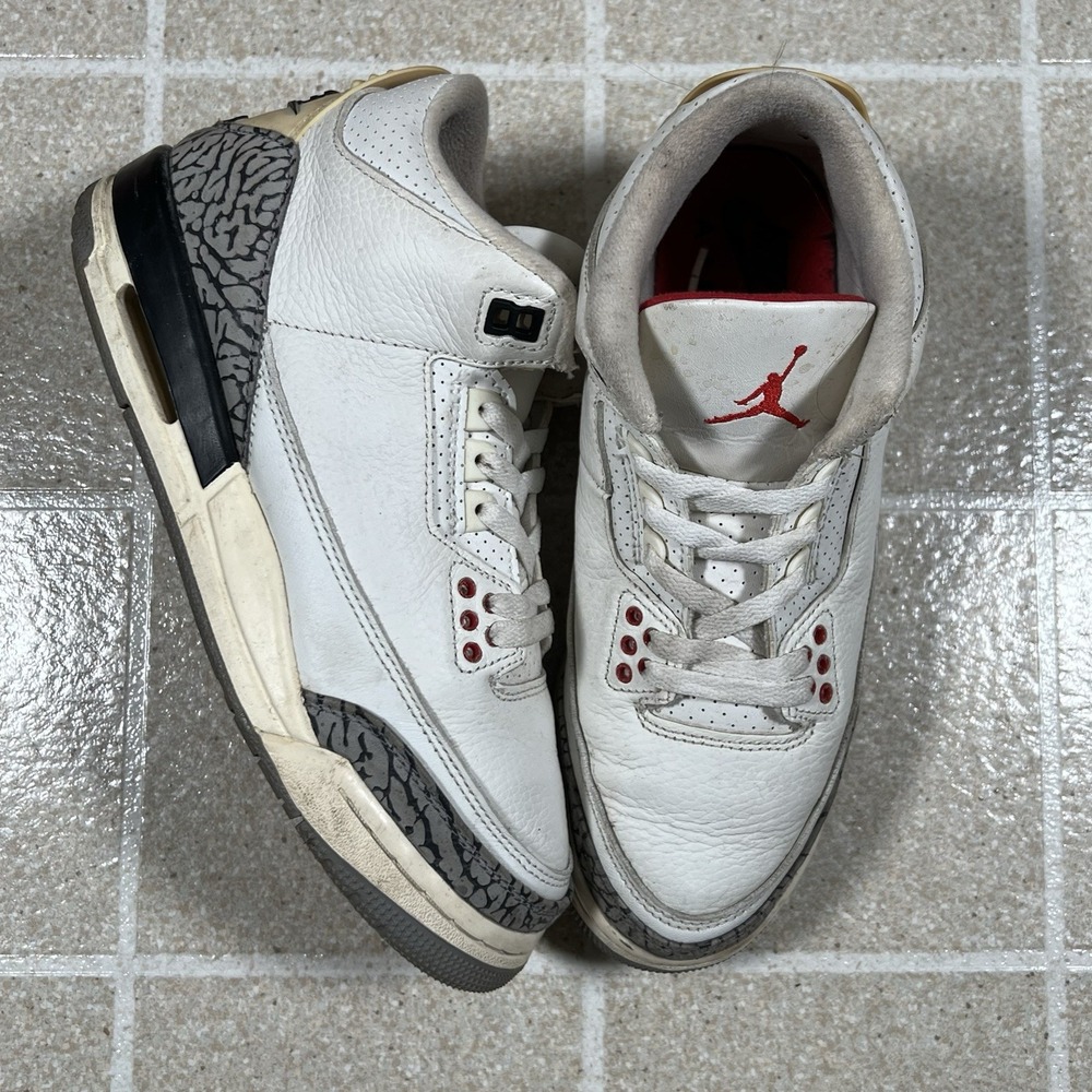 Nike Air Jordan 3‎ White Cement Reimagined GS Size 6.5Y Boys Sneakers DM0967-100